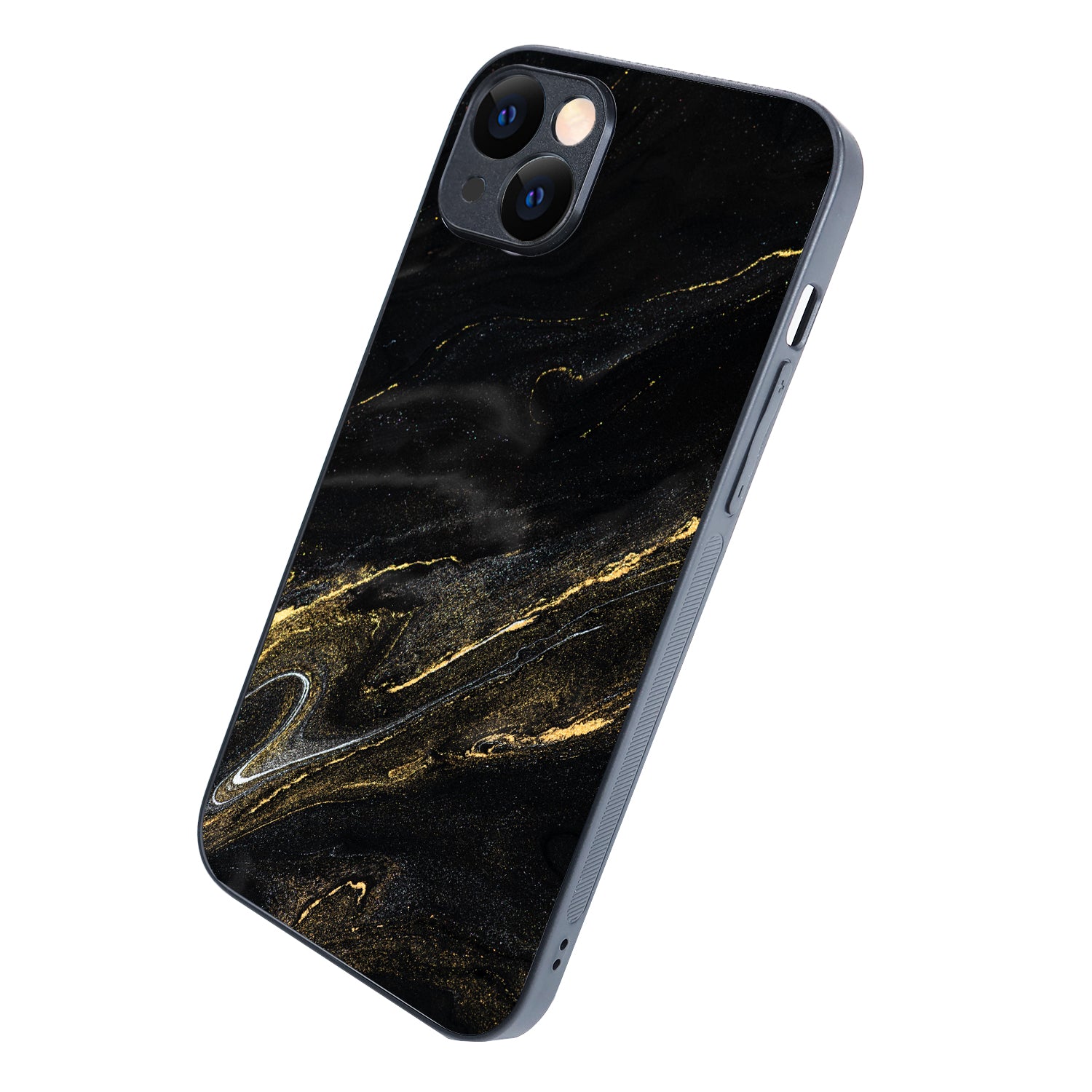 Black Golden Marble iPhone 14 Plus Case