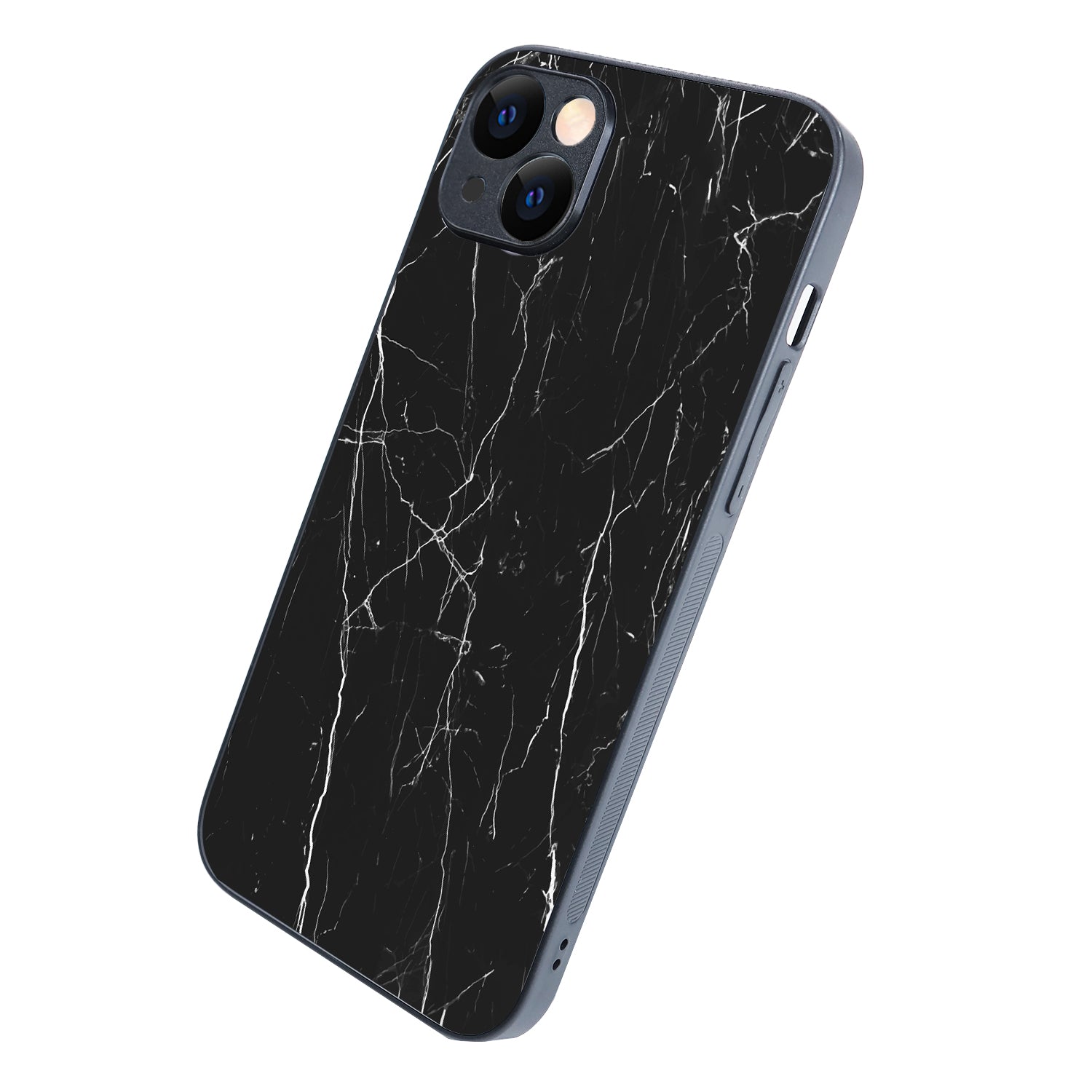 Black Tile Marble iPhone 14 Plus Case