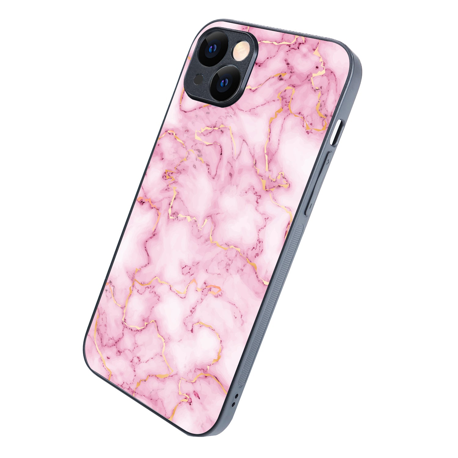 Pink Golden Marble iPhone 14 Plus Case