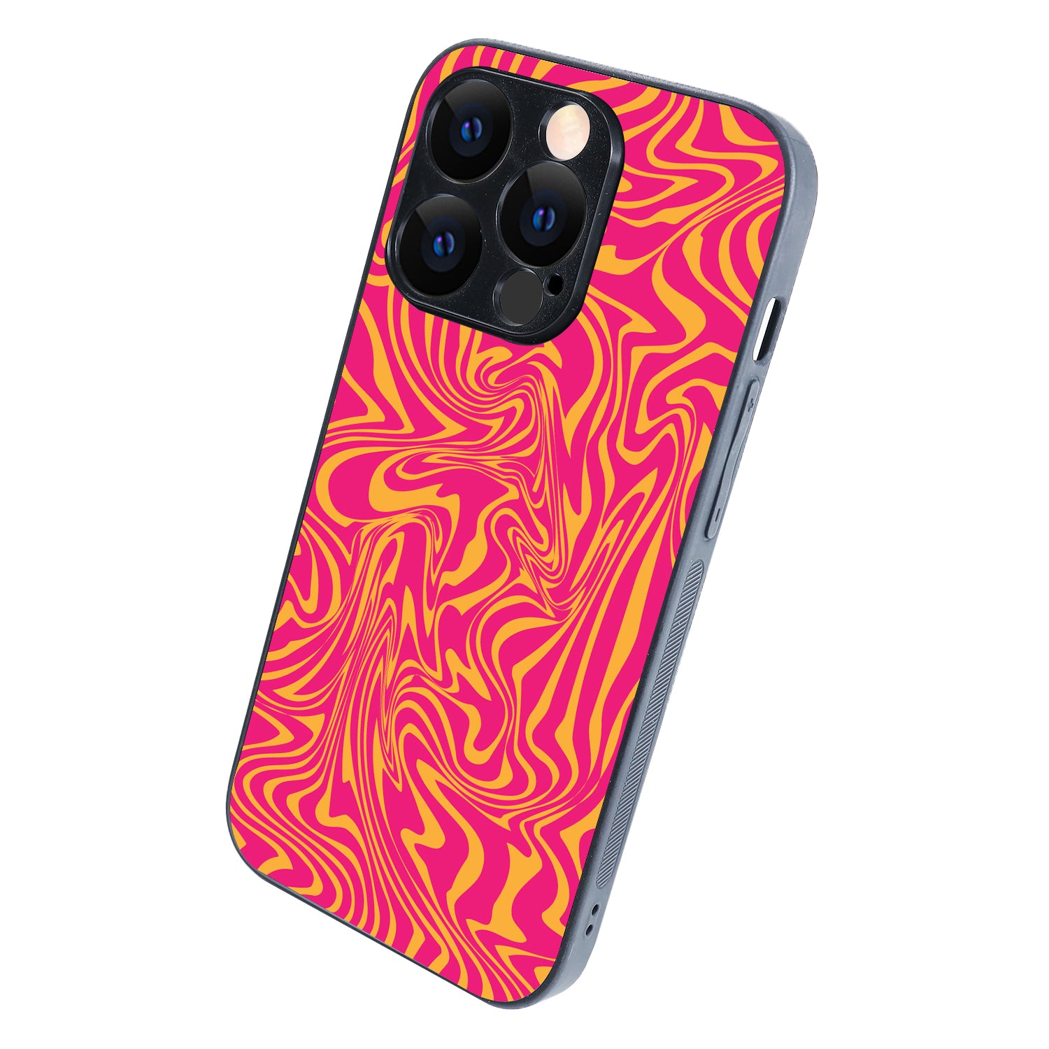 Yellow Pink Optical Illusion iPhone 14 Pro Case