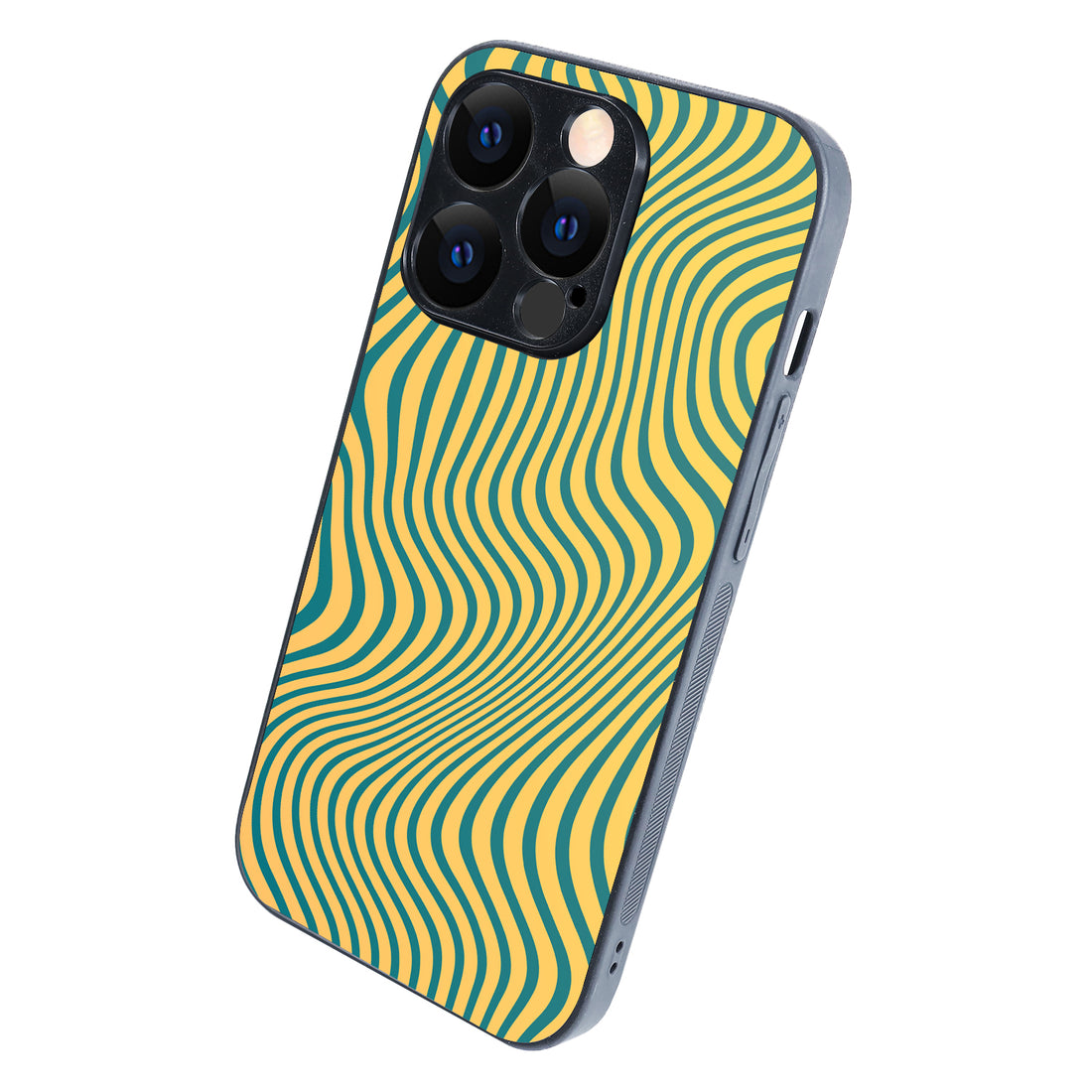 Green Strips Optical Illusion iPhone 14 Pro Case