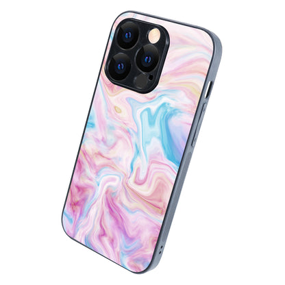 Blue Pink Marble iPhone 14 Pro Case