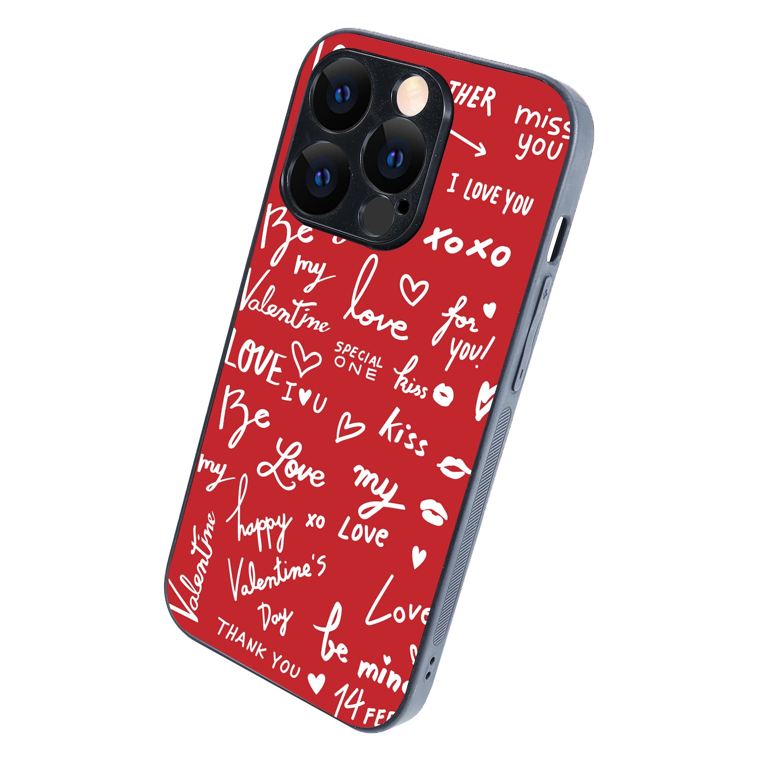 Red Love Couple iPhone 14 Pro Case