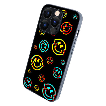Black Smiley Doodle iPhone 14 Pro Case