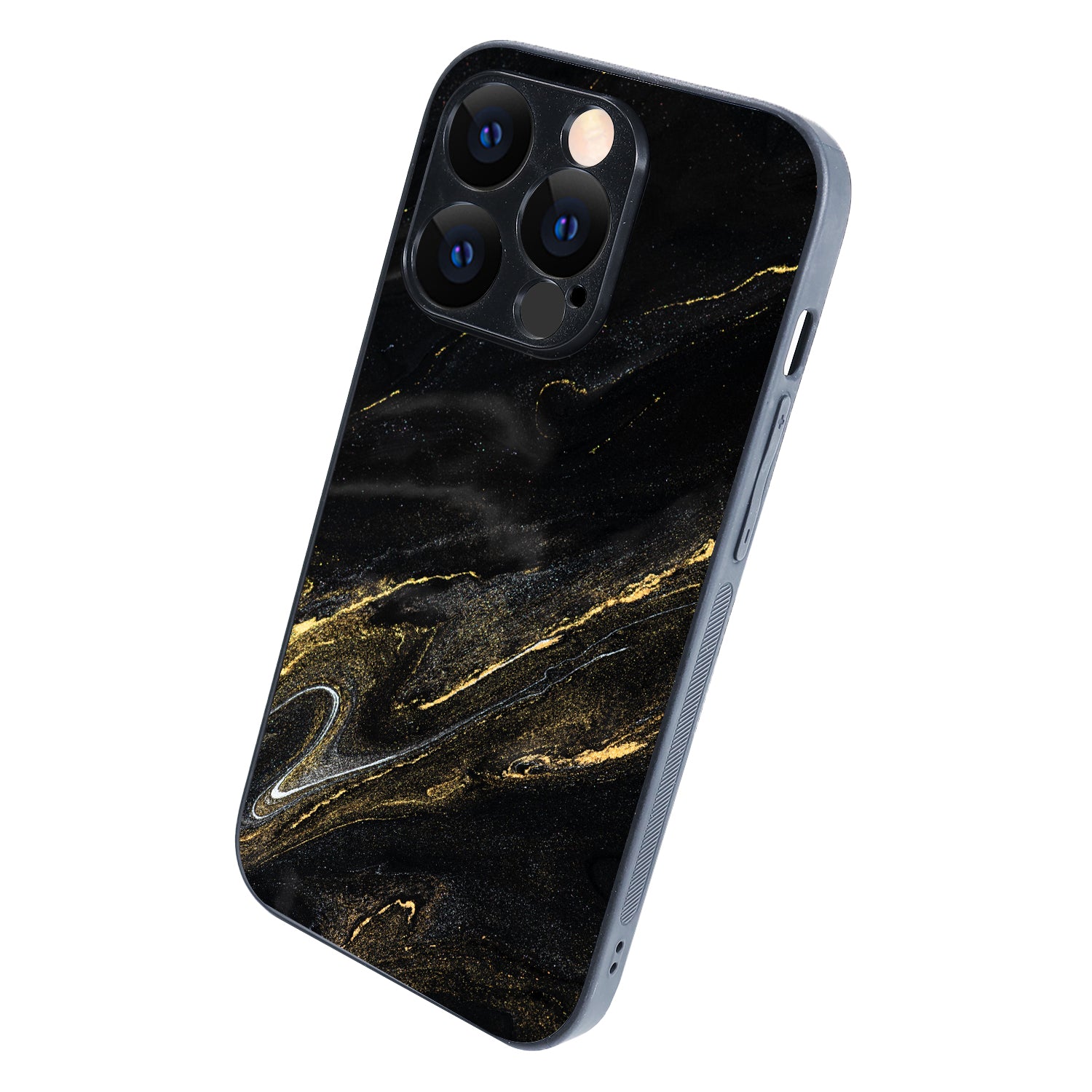 Black Golden Marble iPhone 14 Pro Case