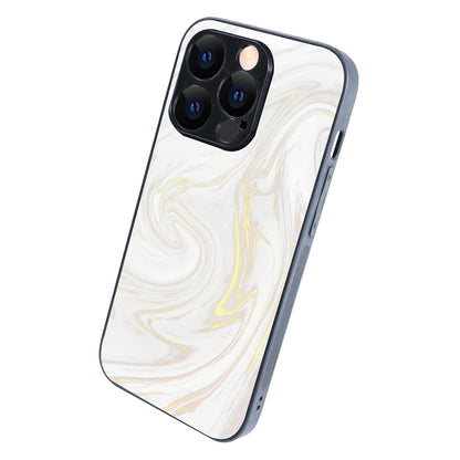 White Golden Marble iPhone 14 Pro Case