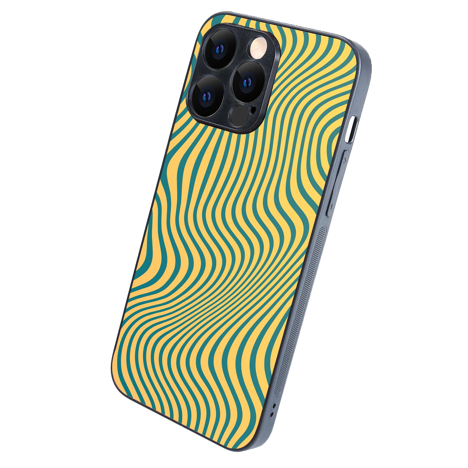 Green Strips Optical Illusion iPhone 14 Pro Max Case