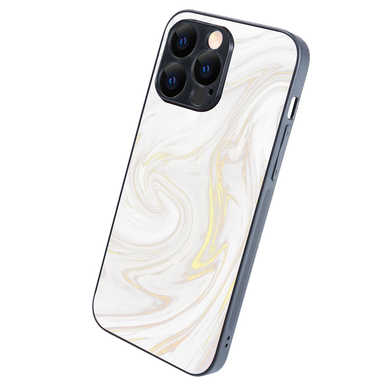 White Golden Marble iPhone 14 Pro Max Case