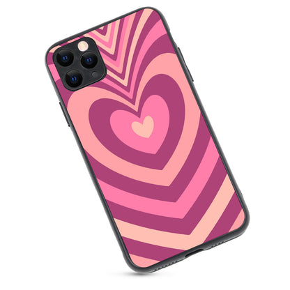 Pink Heart Optical Illusion iPhone 11 Pro Max Case