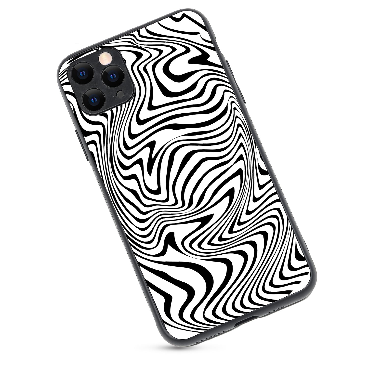 White Zig-Zag Optical Illusion iPhone 11 Pro Max Case