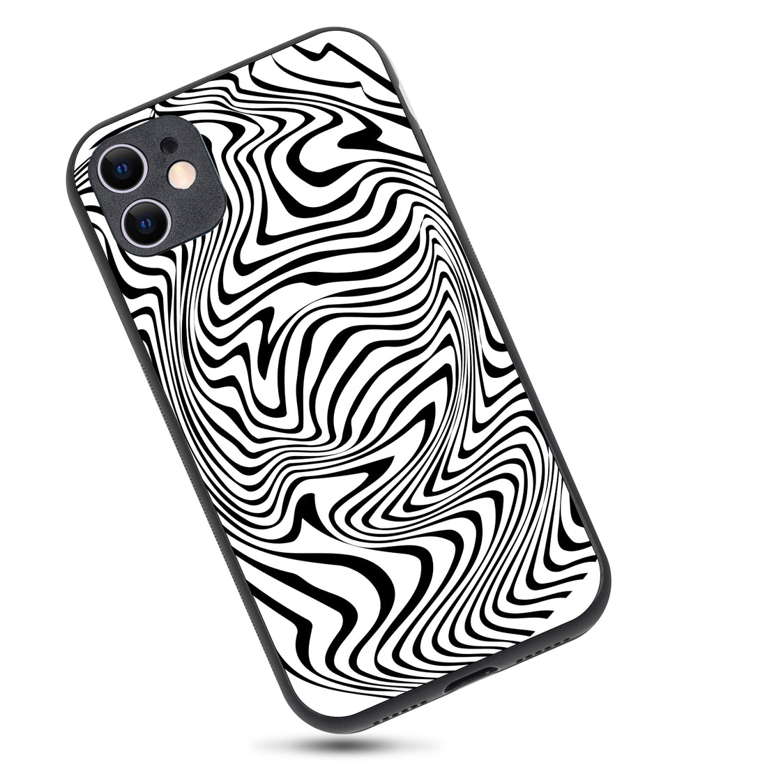 White Zig-Zag Optical Illusion iPhone 11 Case