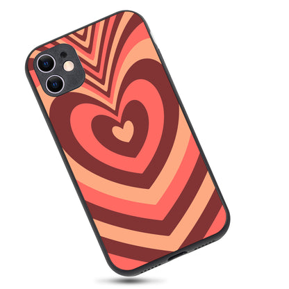 Red Heart Optical Illusion iPhone 11 Case