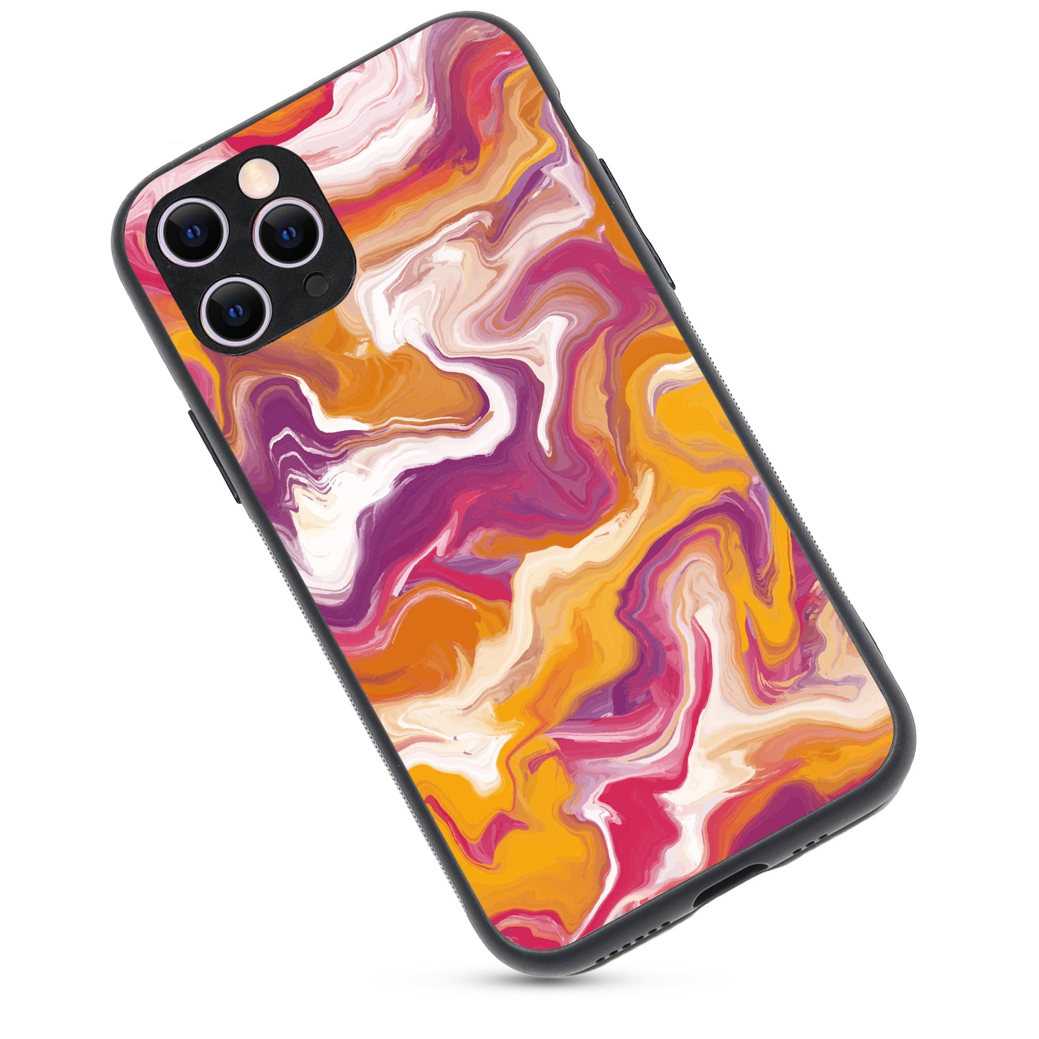 Yellow Purple Marble iPhone 14 Case
