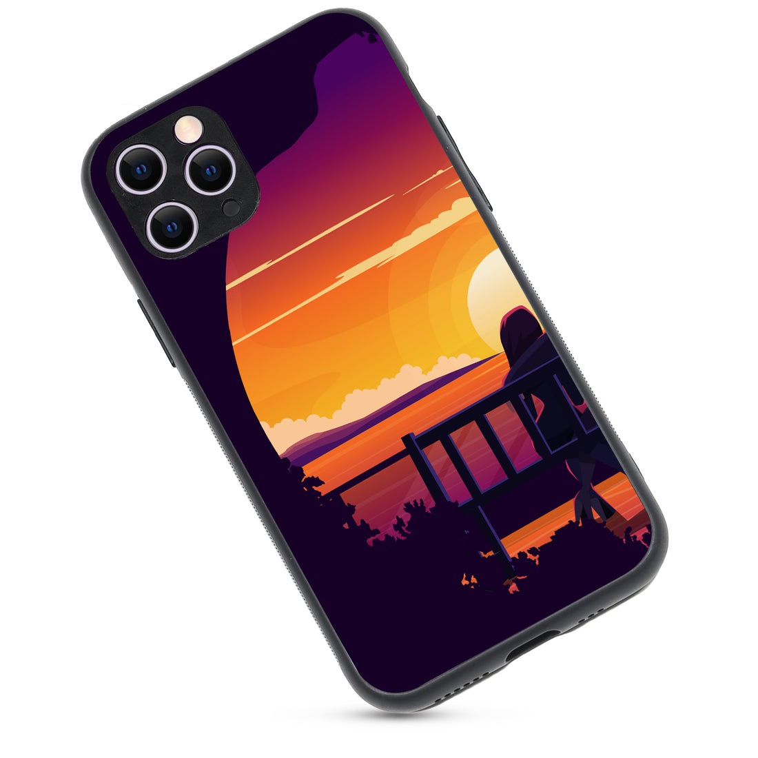 Sunset Date Girl Couple iPhone 11 Pro Case