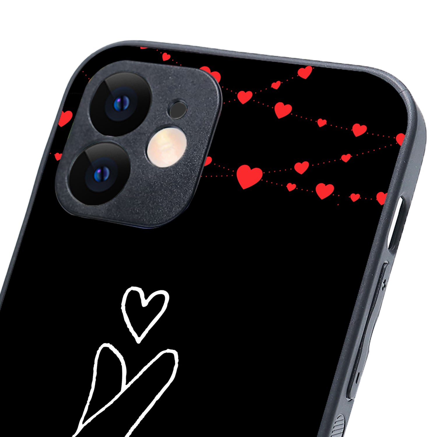 Click Heart Girl Couple iPhone 12 Case