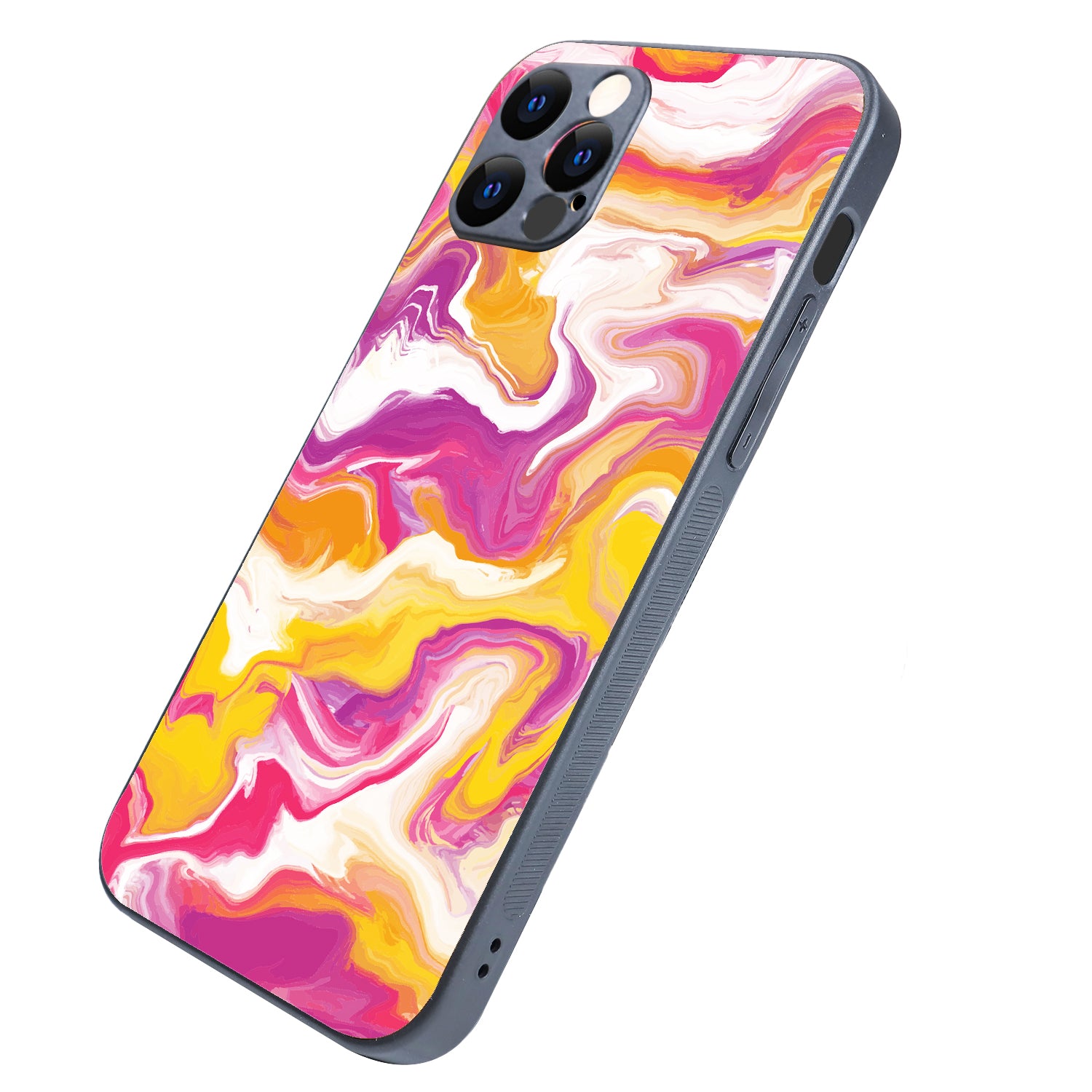 Yellow Purple Marble iPhone 12 Pro Case