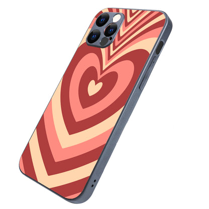 Red Heart Optical Illusion iPhone 12 Pro Case