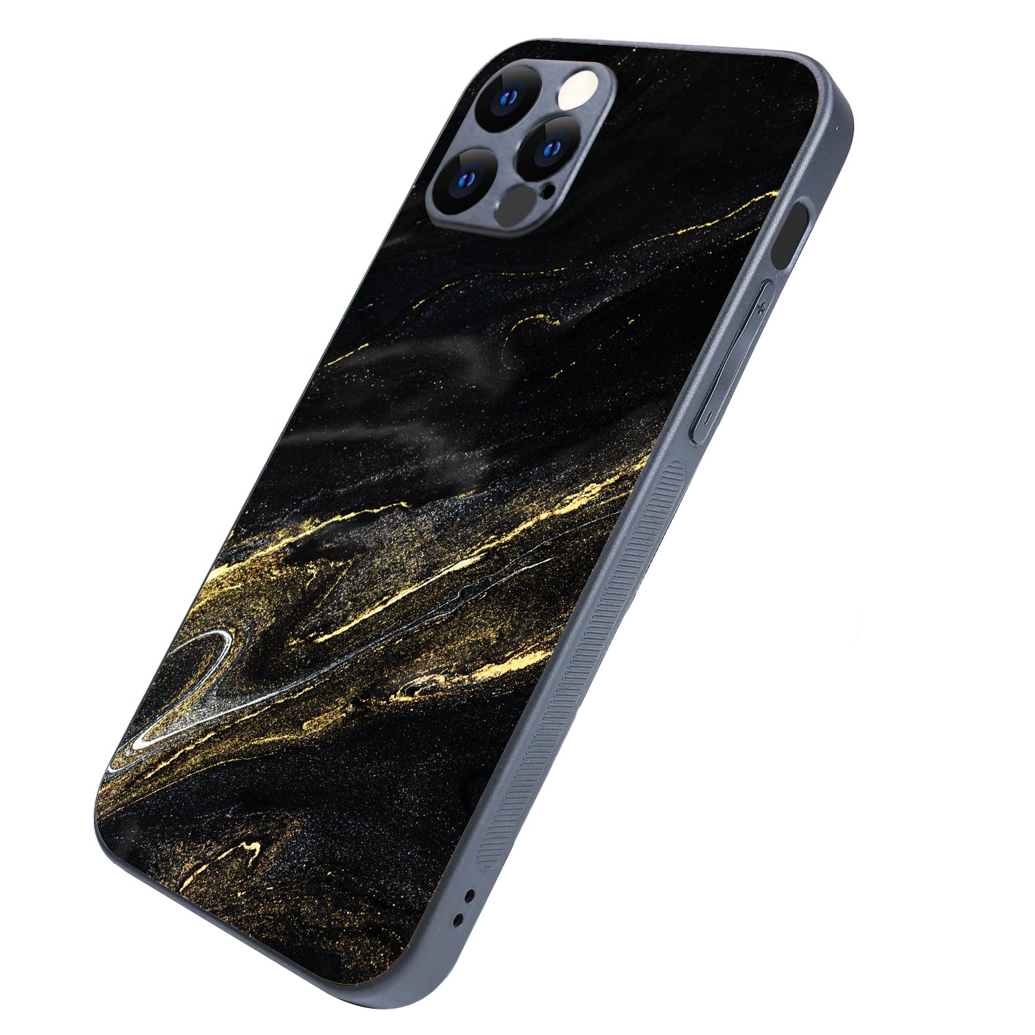 Black Golden Marble iPhone 12 Pro Case
