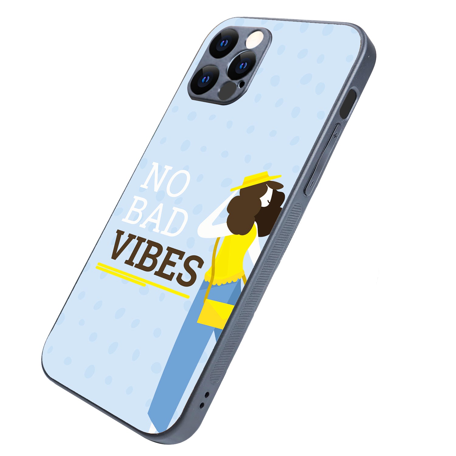 No Bad Vibes Motivational Quotes iPhone 12 Pro Case