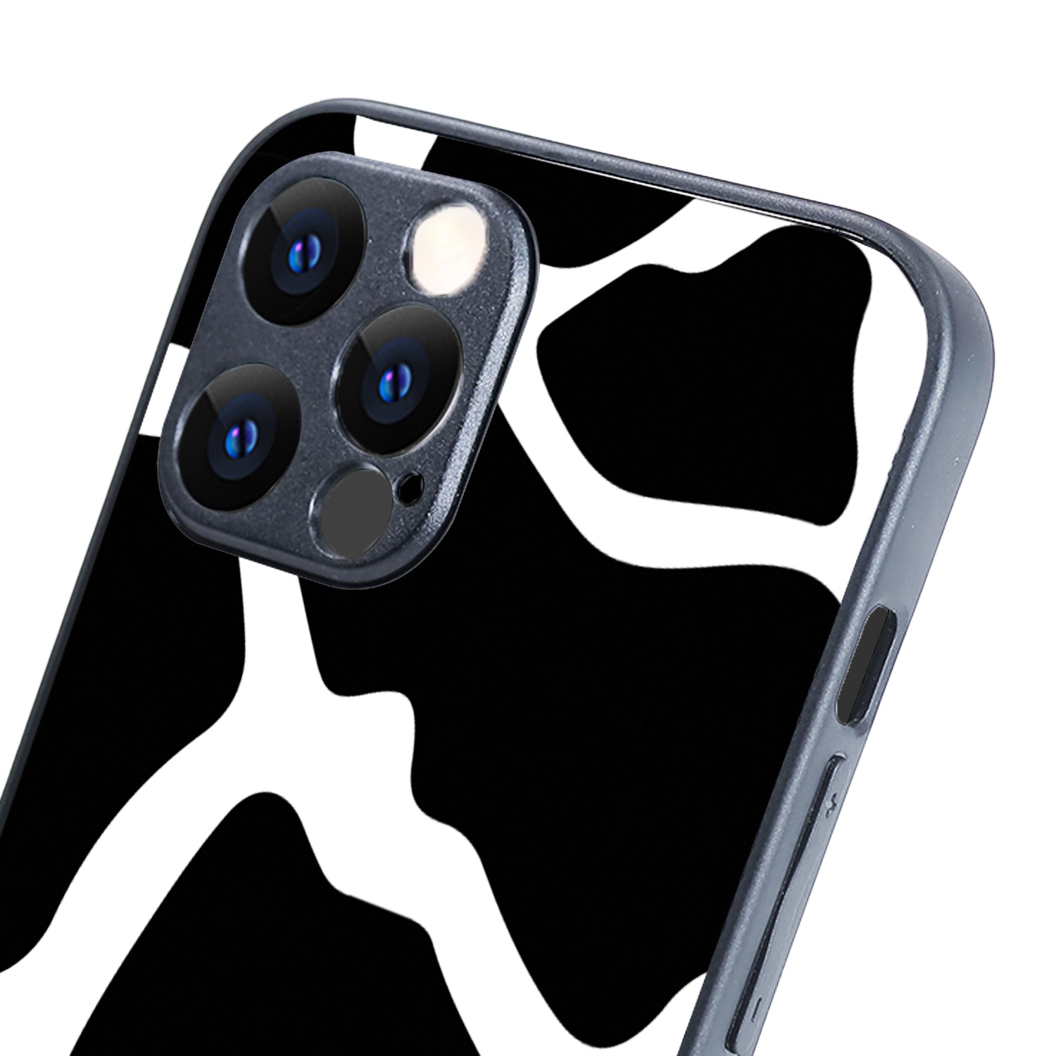 Black &amp; White Patch Design iPhone 12 Pro Max Case