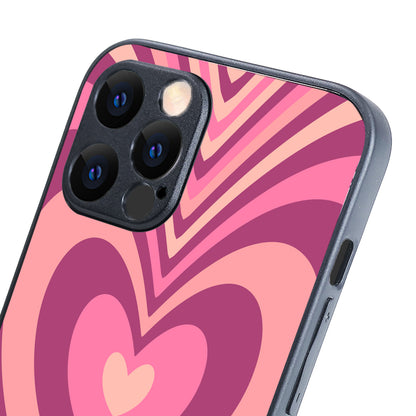Pink Heart Optical Illusion iPhone 12 Pro Max Case