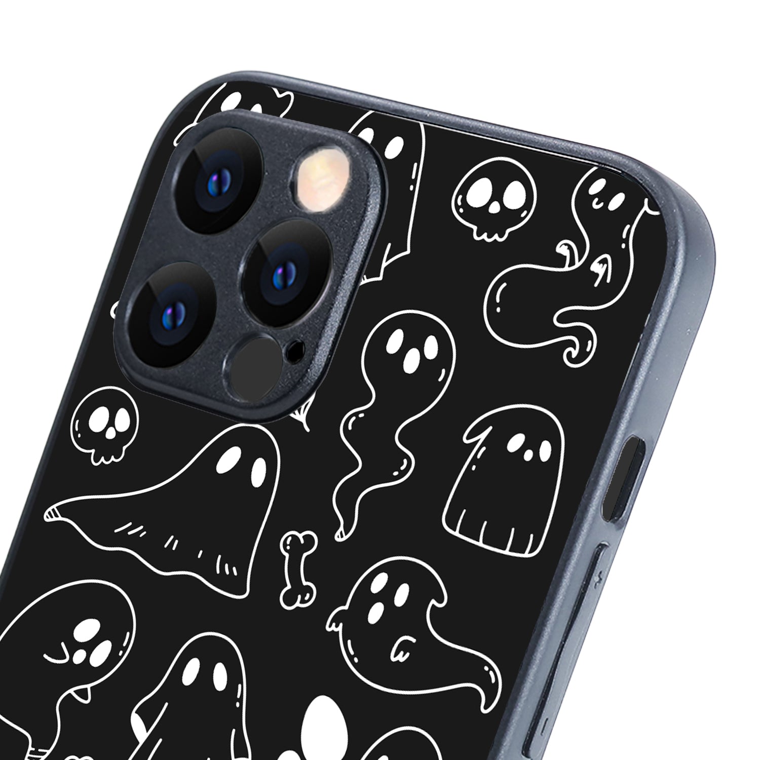 Black Ghost Doodle iPhone 12 Pro Max Case