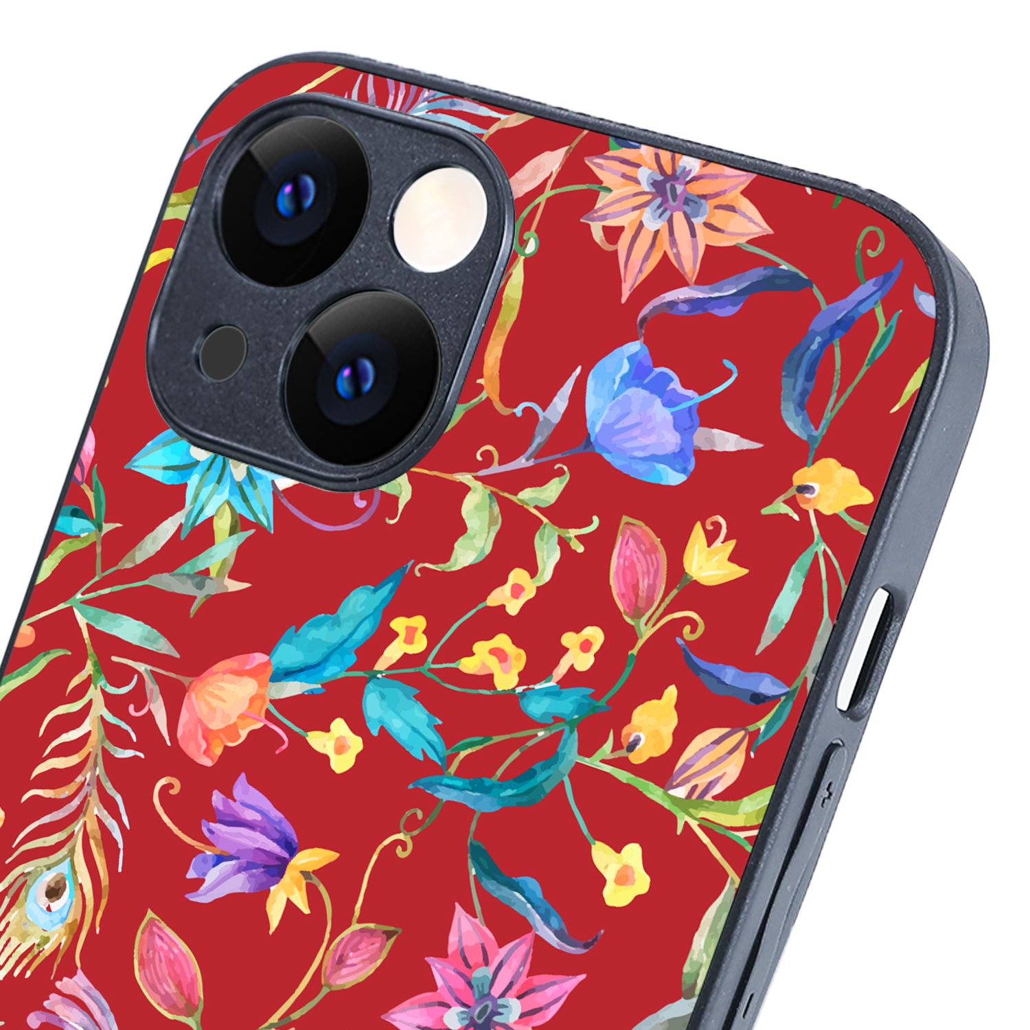Red Doodle Floral iPhone 13 Case