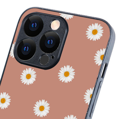 Peach Sunflower Black Floral iPhone 13 Pro Case