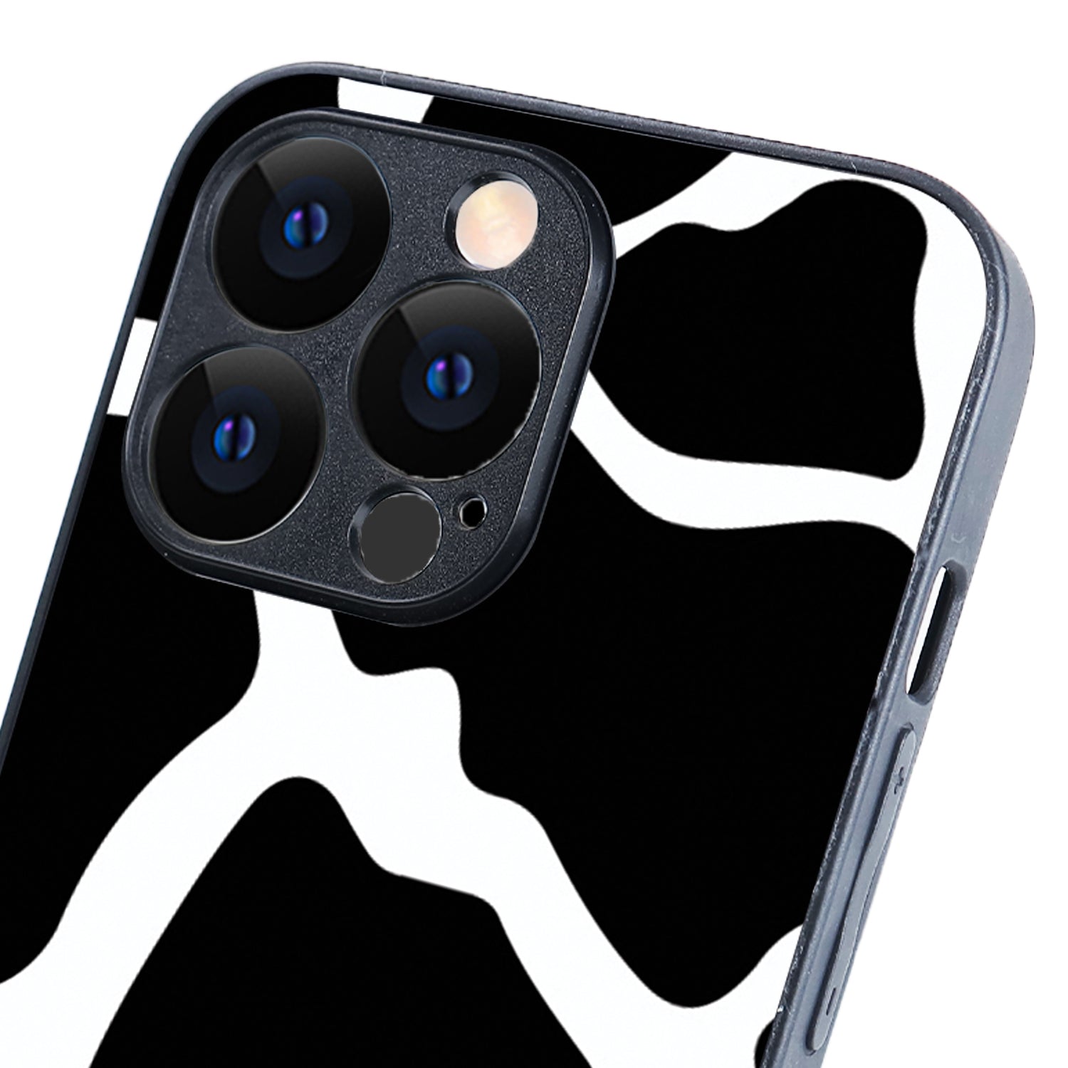 Black &amp; White Patch Design iPhone 13 Pro Case