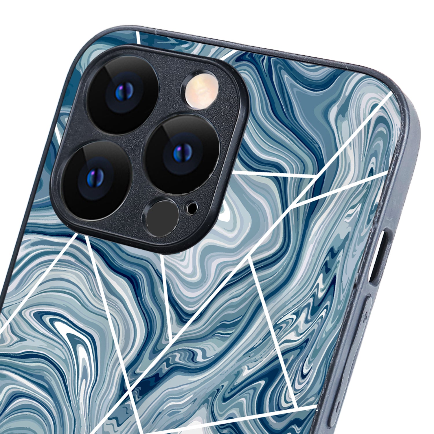 Blue Tile Marble iPhone 13 Pro Case