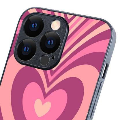 Pink Heart Optical Illusion iPhone 13 Pro Case