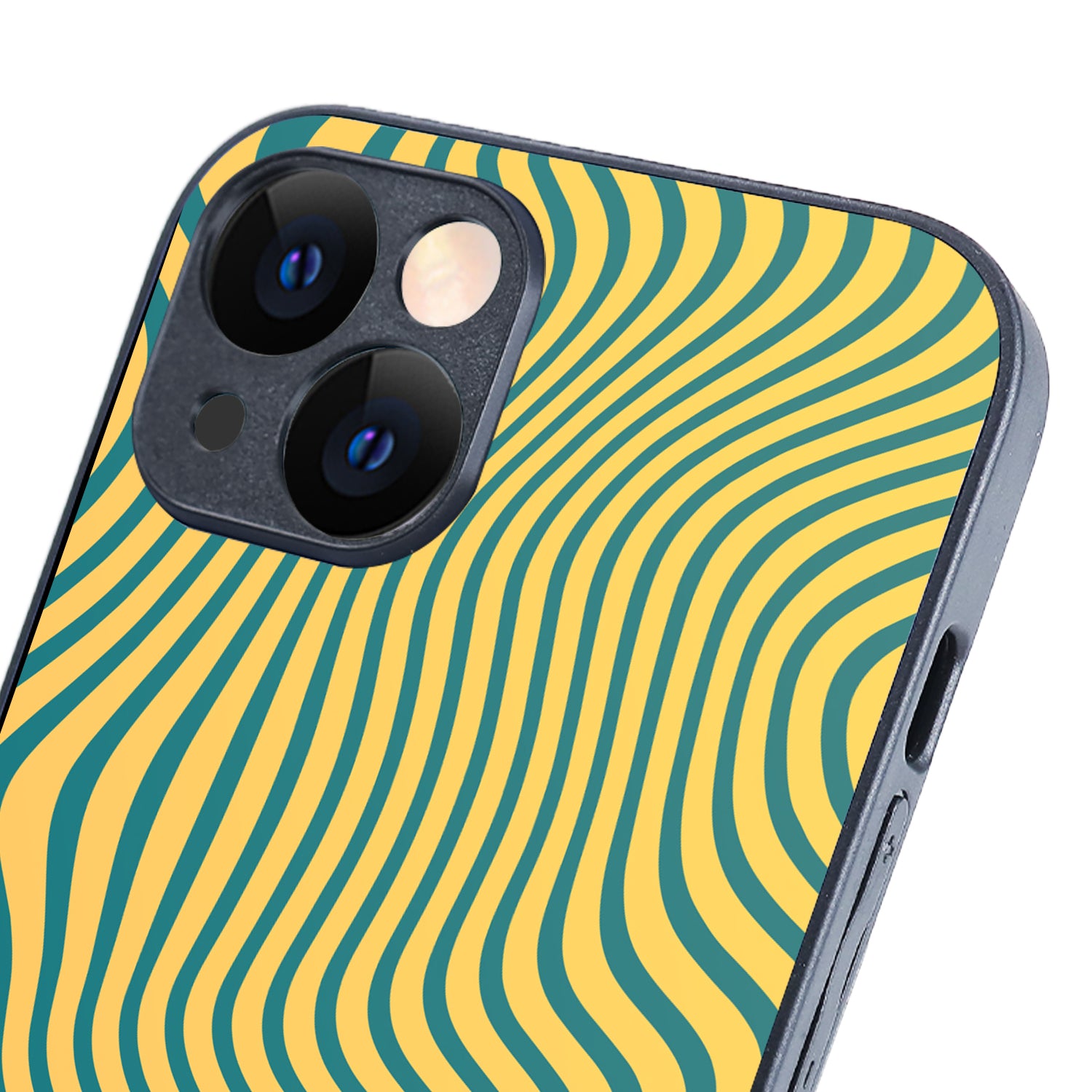 Green Strips Optical Illusion iPhone 14 Case