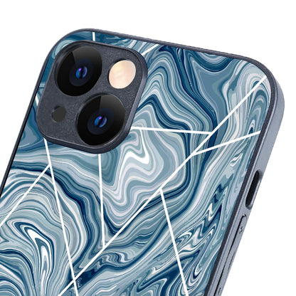 Blue Tile Marble iPhone 14 Case
