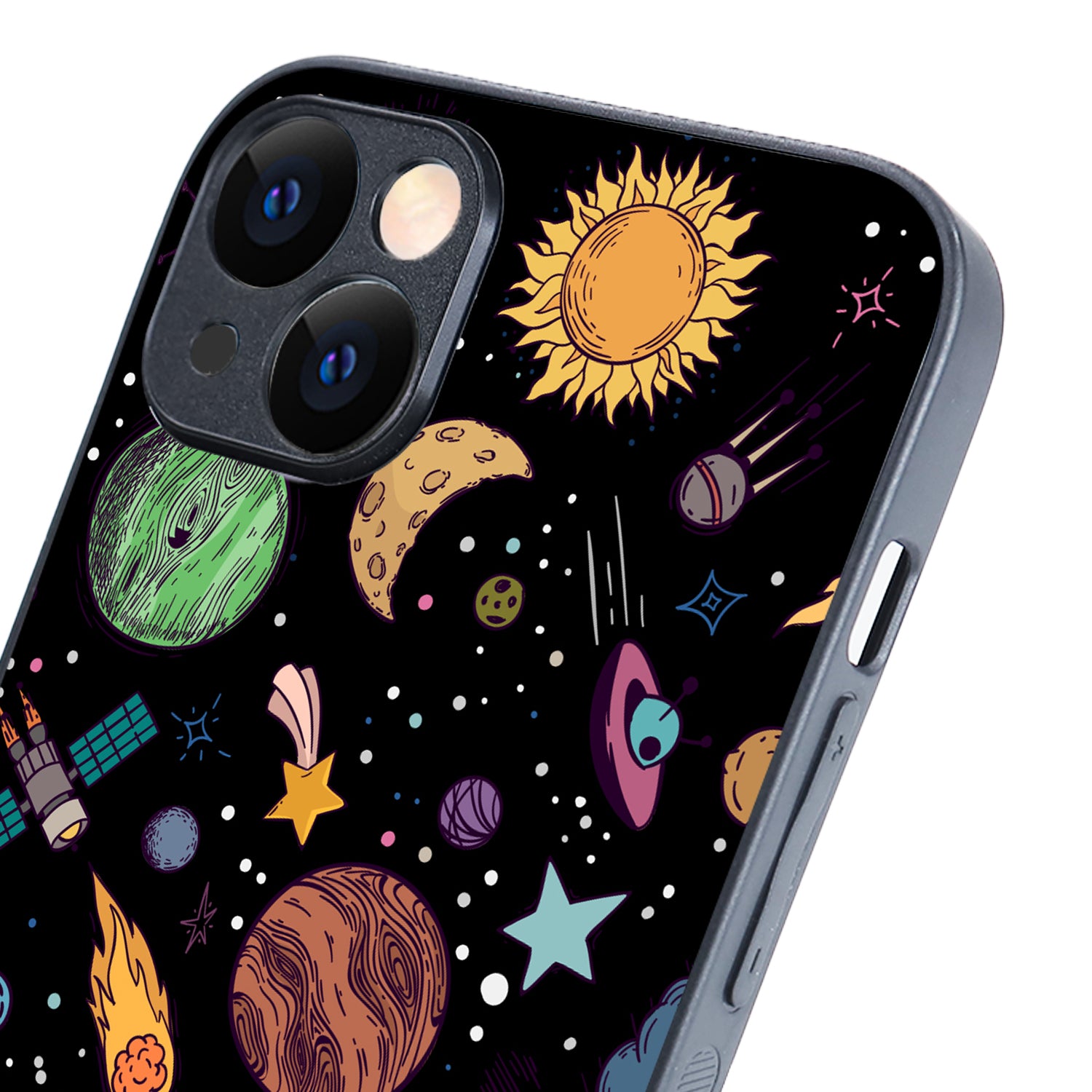 Space Doodle iPhone 14 Plus Case