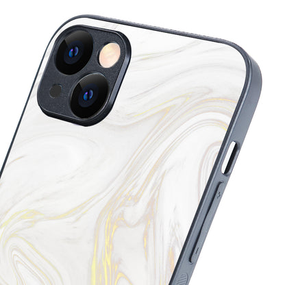 White Golden Marble iPhone 14 Plus Case