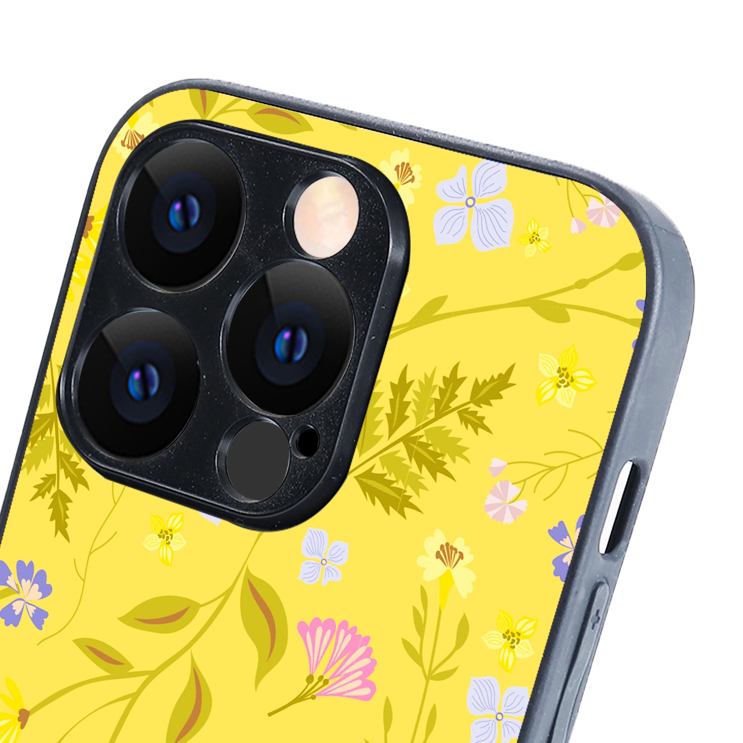 Yellow Floral iPhone 14 Pro Case