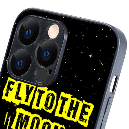 Fly To The Moon Space iPhone 14 Pro Max Case