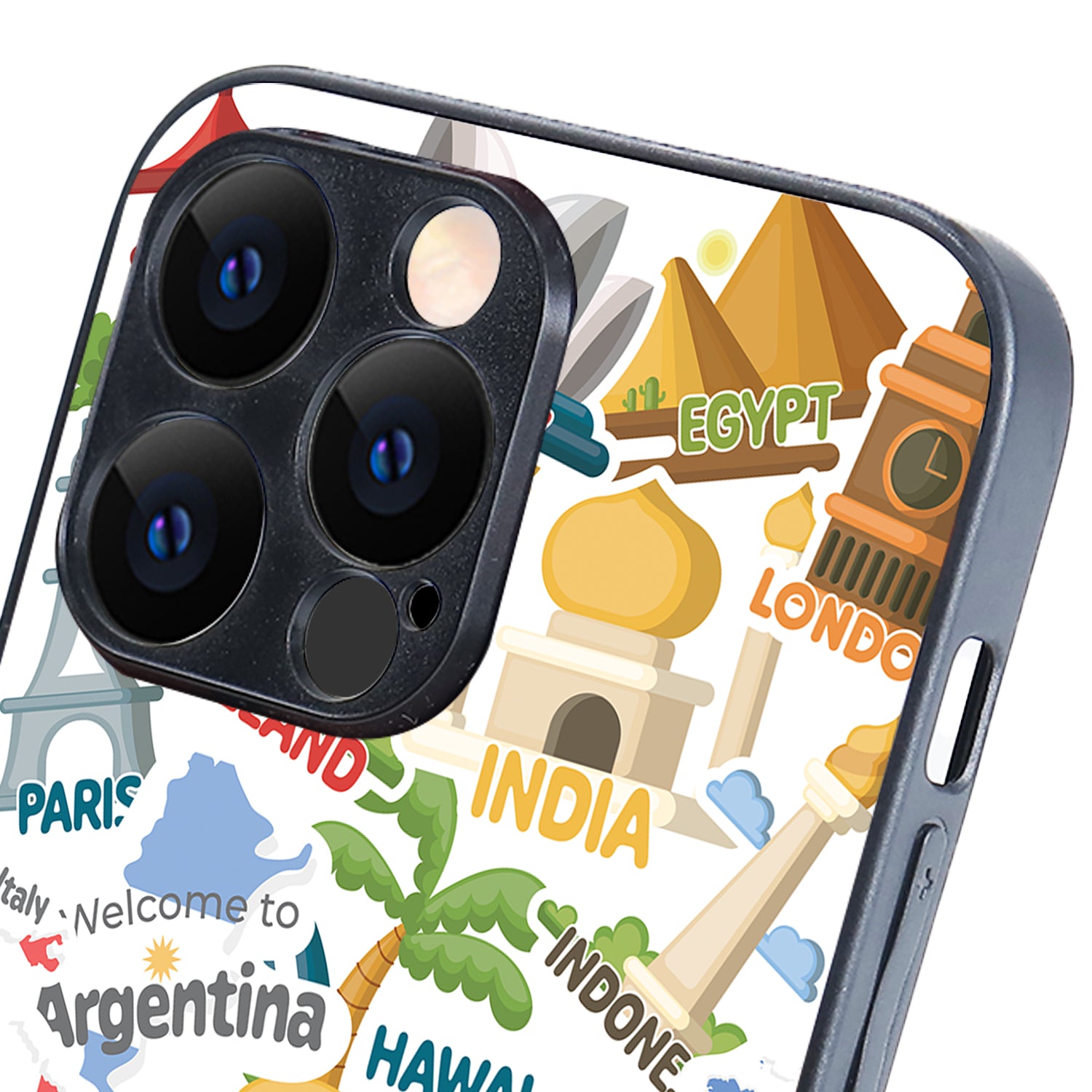Travel Doodle iPhone 14 Pro Max Case
