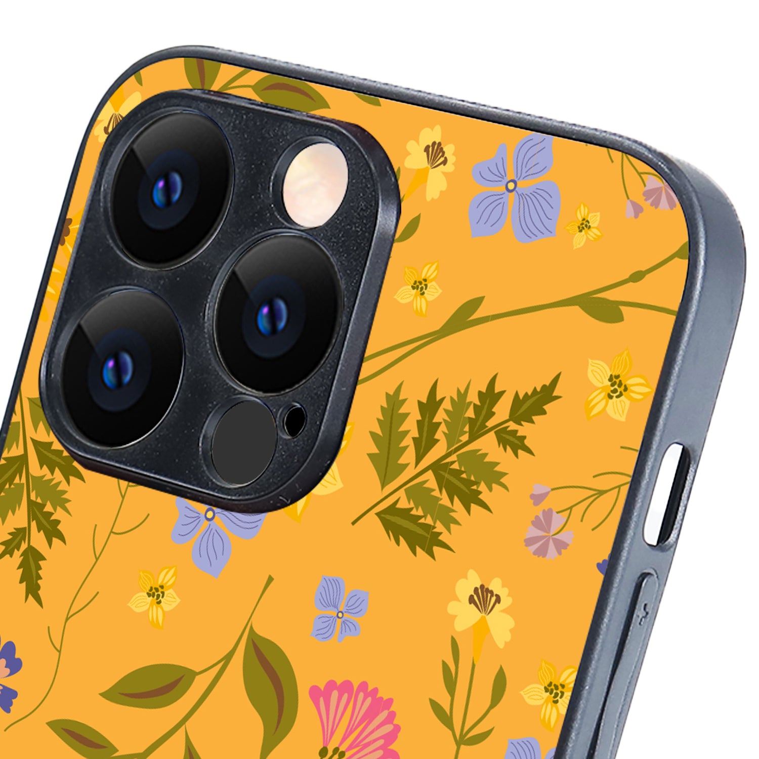 Yellow Floral iPhone 14 Pro Max Case