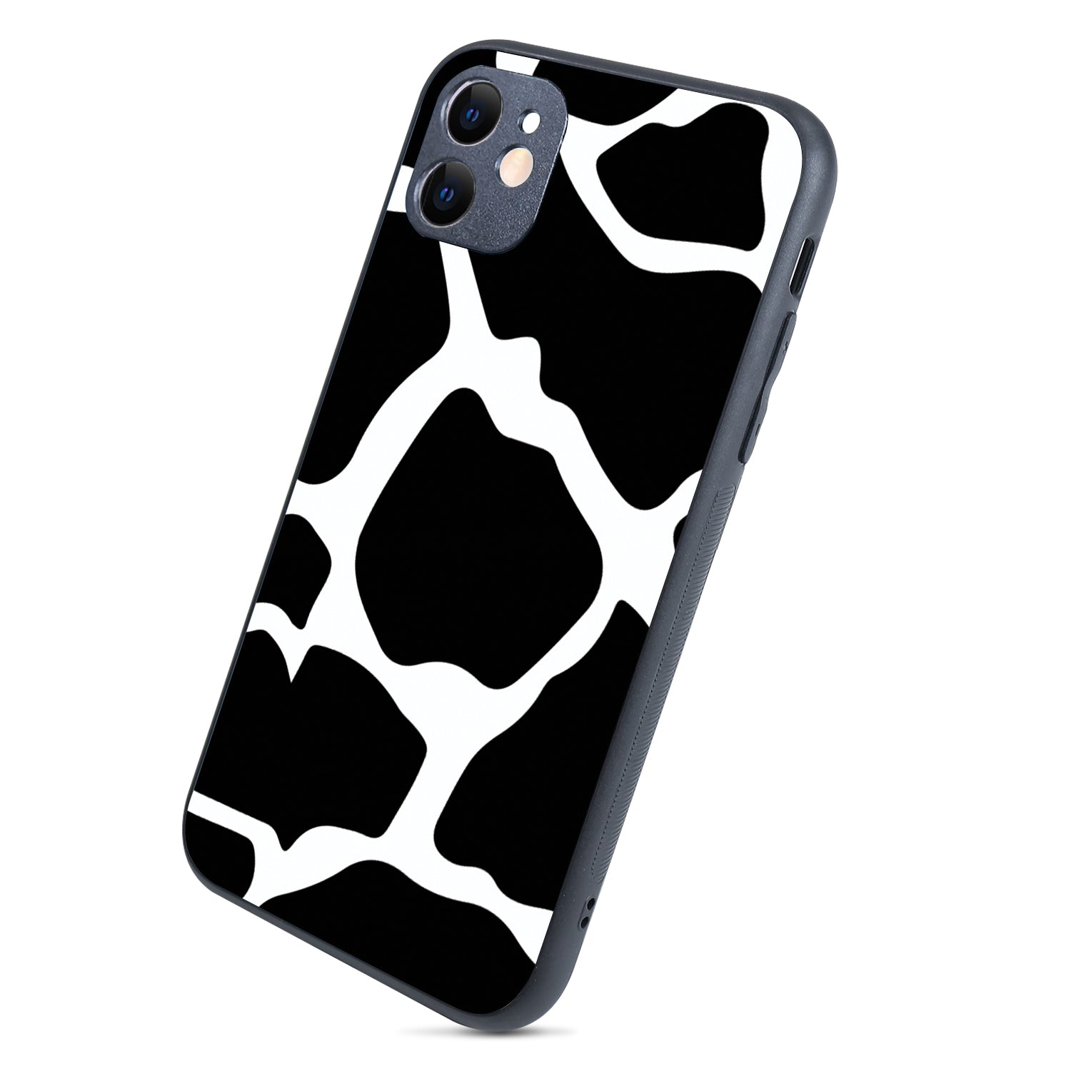 Black &amp; White Patch Design iPhone 11 Case