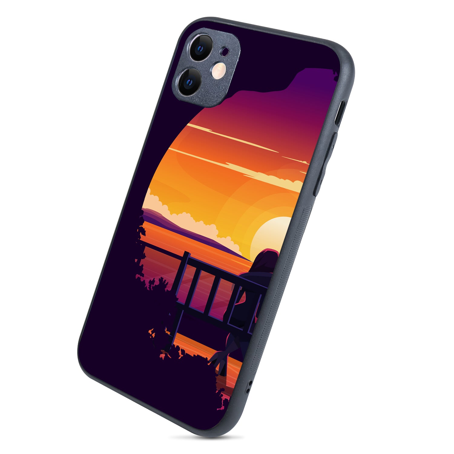 Sunset Date Girl Couple iPhone 11 Case