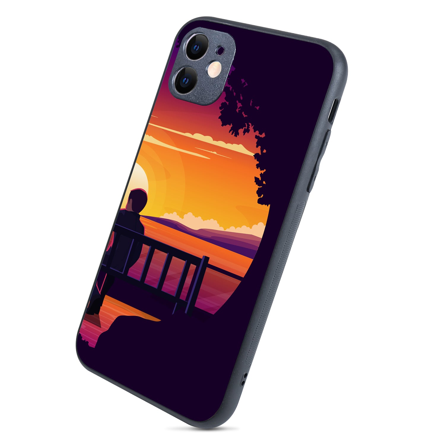 Sunset Date Boy Couple iPhone 11 Case
