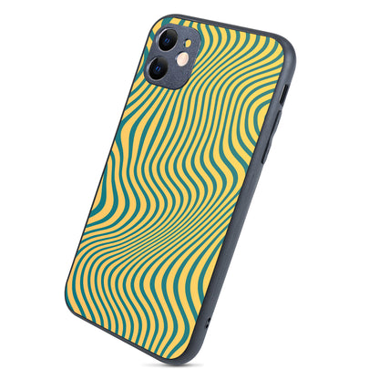 Green Strips Optical Illusion iPhone 11 Case