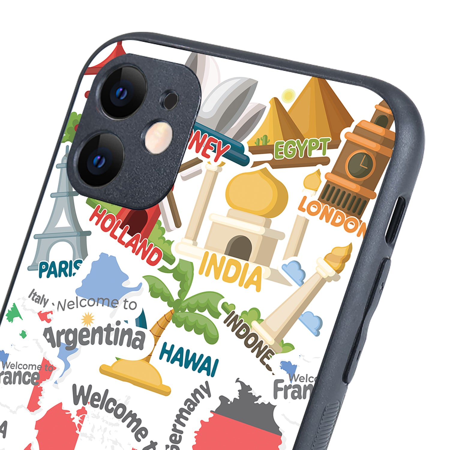 Travel Doodle iPhone 11 Case