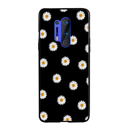 White Sunflower Floral Oneplus 8 Pro Back Case