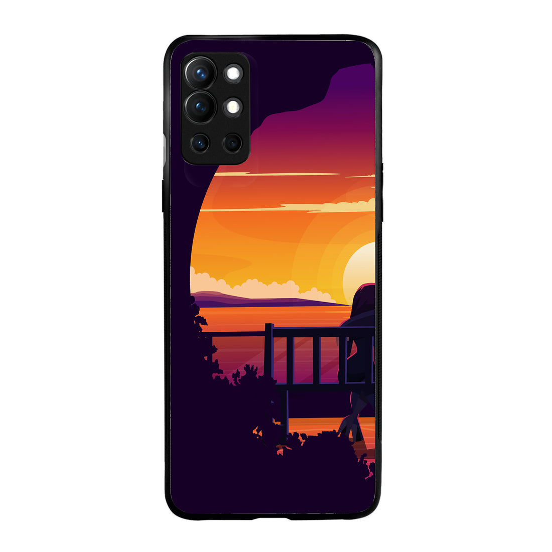 Sunset Date Girl Couple Oneplus 9 R Back Case