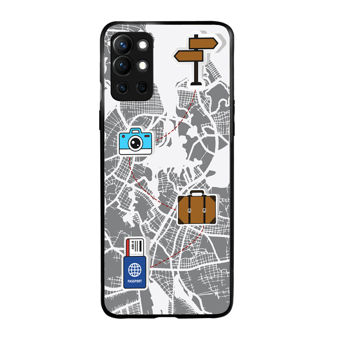 Journey Start To End Travel OnePlus 9 R Back Case