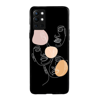 Face Aesthetic Human Oneplus 9 R Back Case