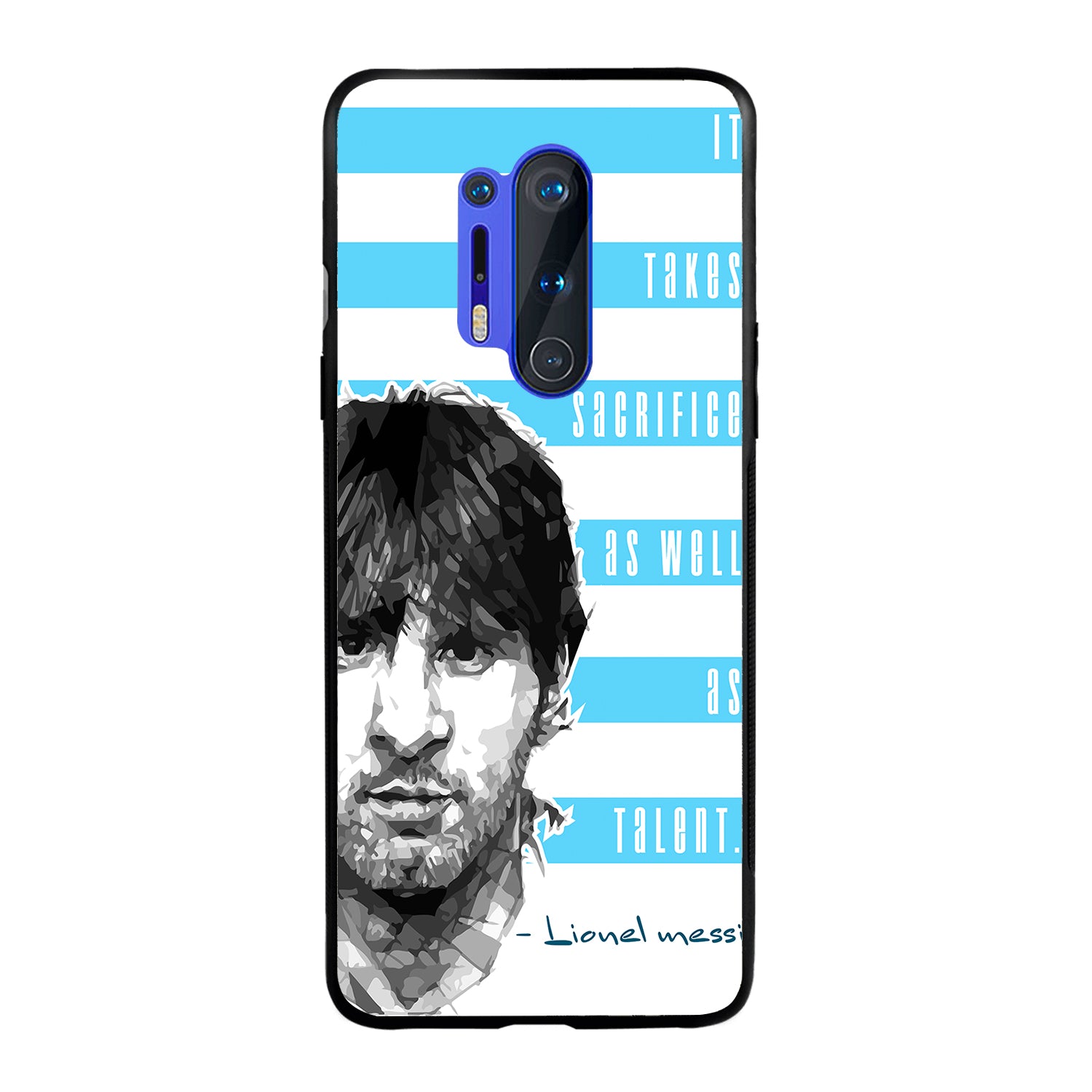 Messi Quote Sports Oneplus 8 pro Back Case