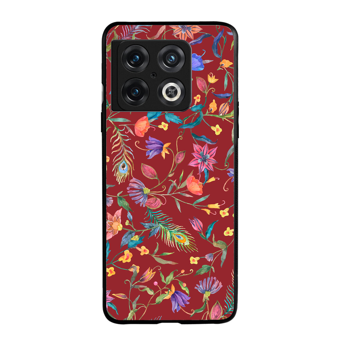 Red Doodle Floral Oneplus 10 Pro Back Case